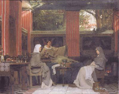 Alma-Tadema, Sir Lawrence Vdenantius Fortunatus Reading his Poems to Radegonda VI AD 555 (mk23)